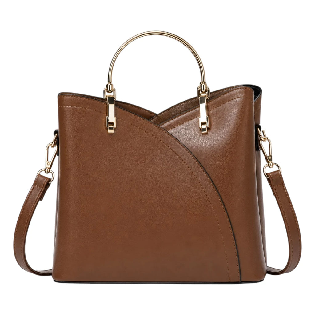 Bagzena Arcelle Curve Women’s Satchel Handbags – Brown