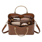 Bagzena Arcelle Curve Women’s Satchel Handbags – Brown
