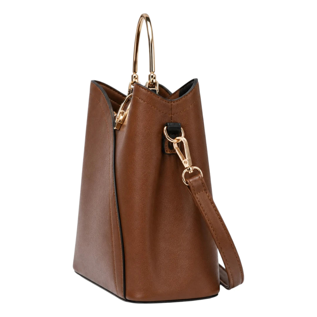 Bagzena Arcelle Curve Women’s Satchel Handbags – Brown