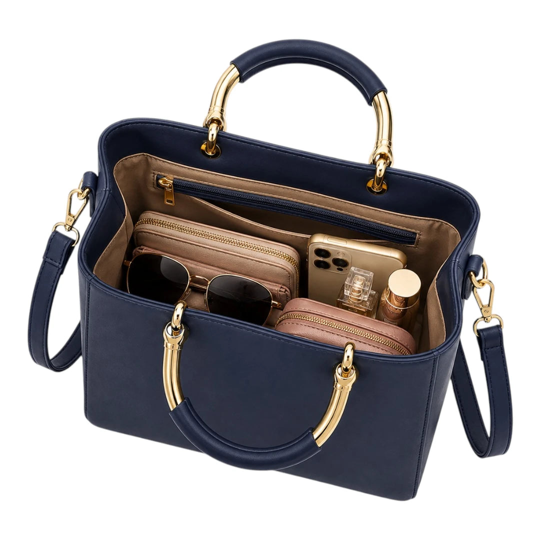 Bagzena Noctelle Grace Women’s Satchel Handbags – Navy