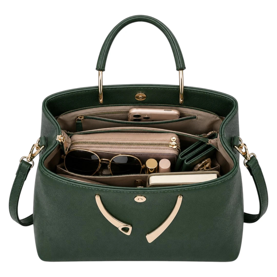 Bagzena Verdessa Crest Women’s Satchel Handbags – Green